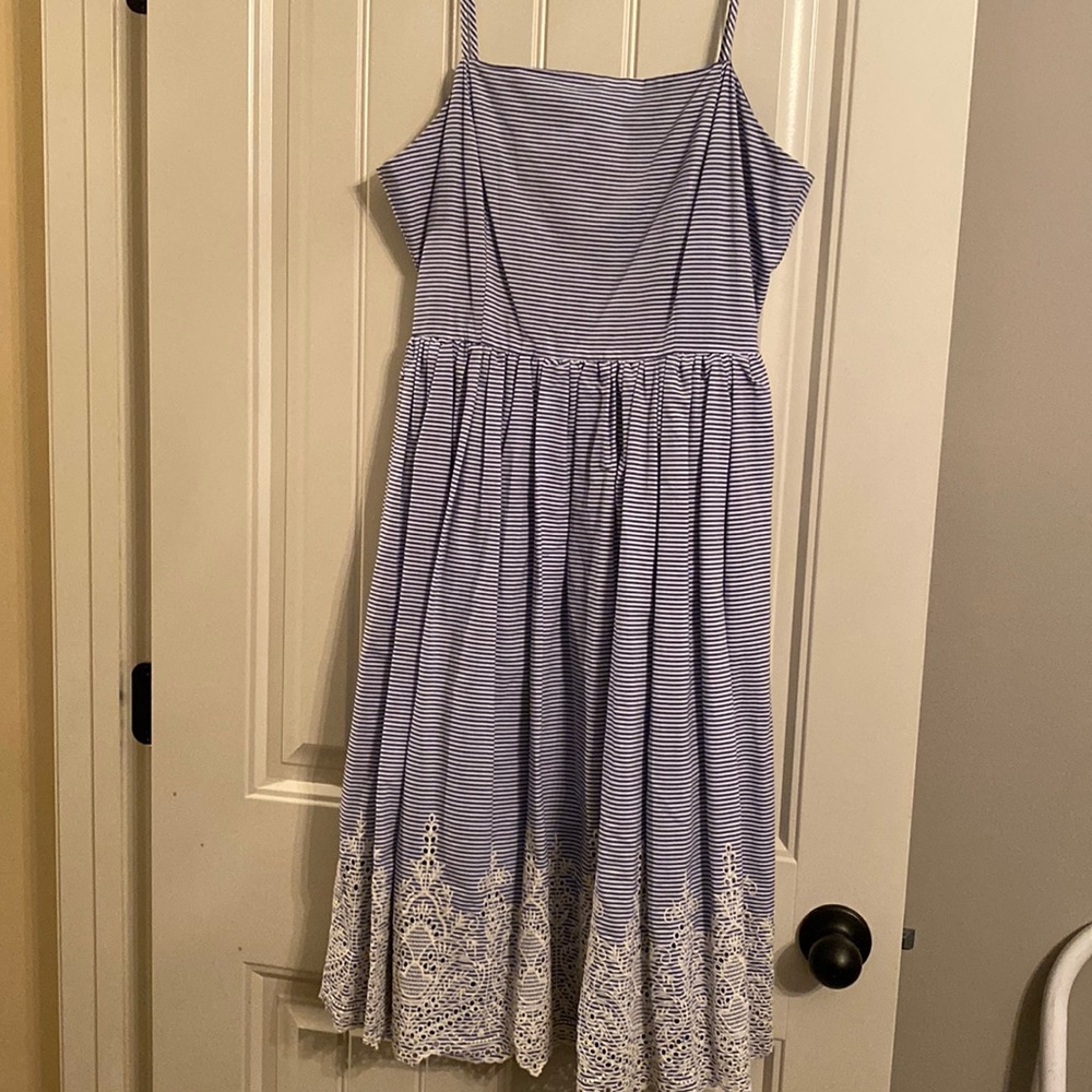 Blue striped dress